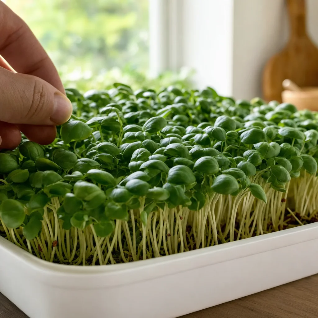 Basil microgreens