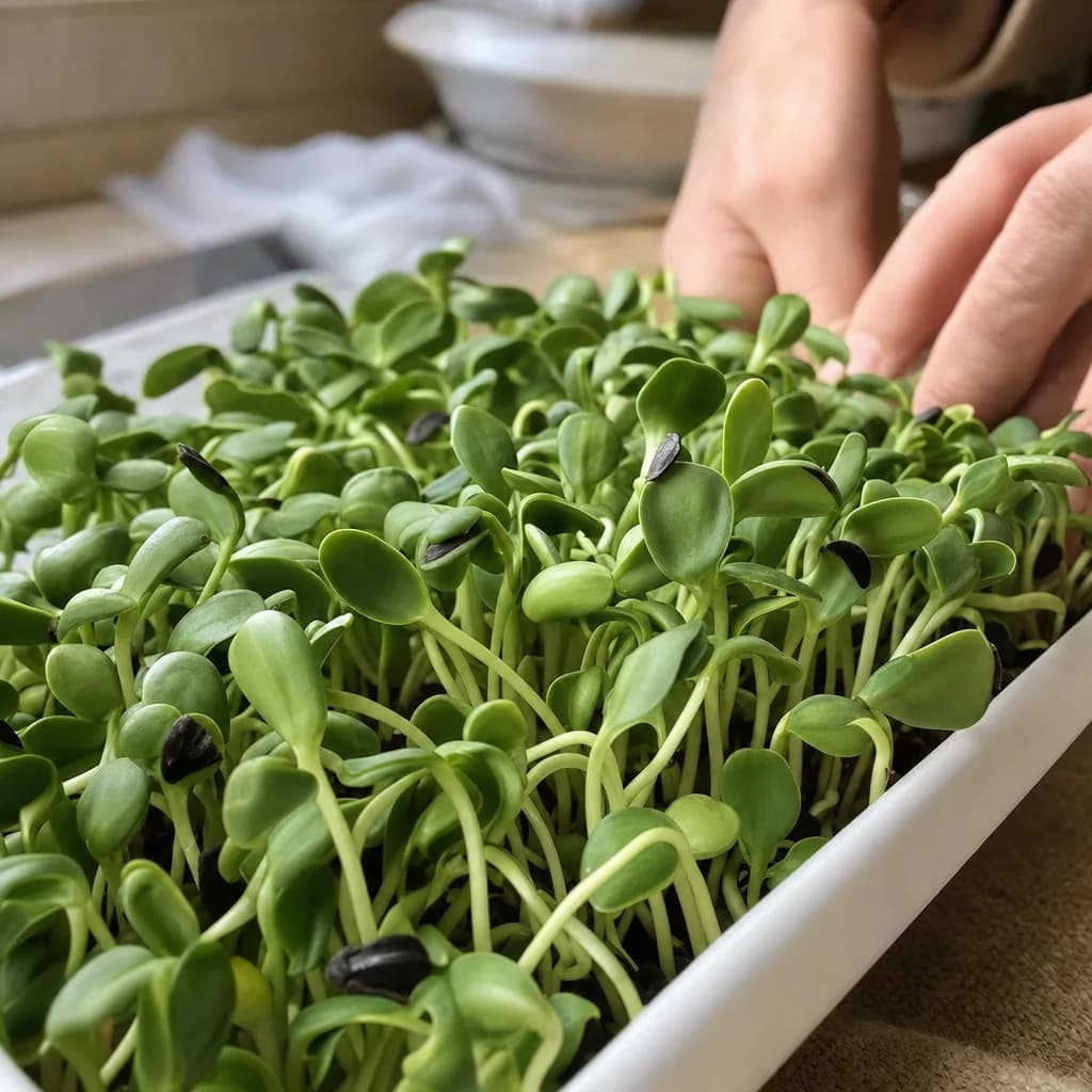 Sunflower microgreens