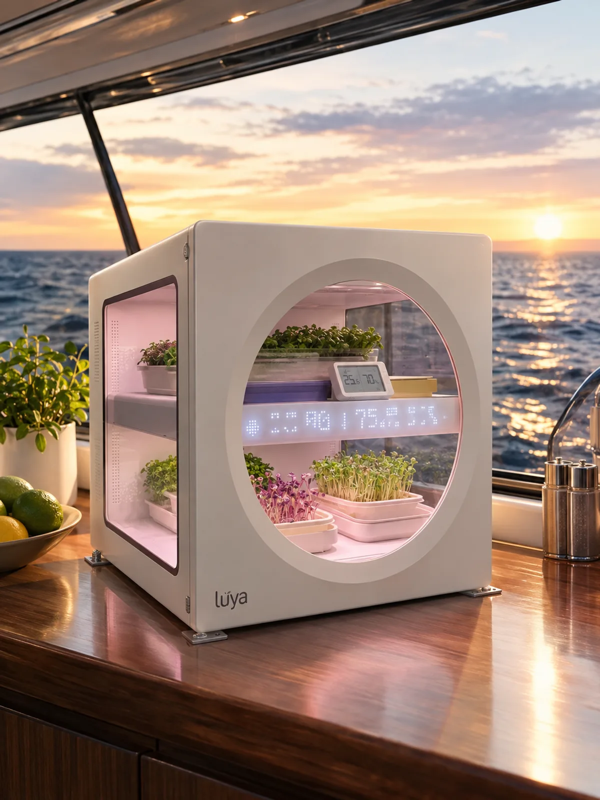 At sea — a galley counter, concept scene
