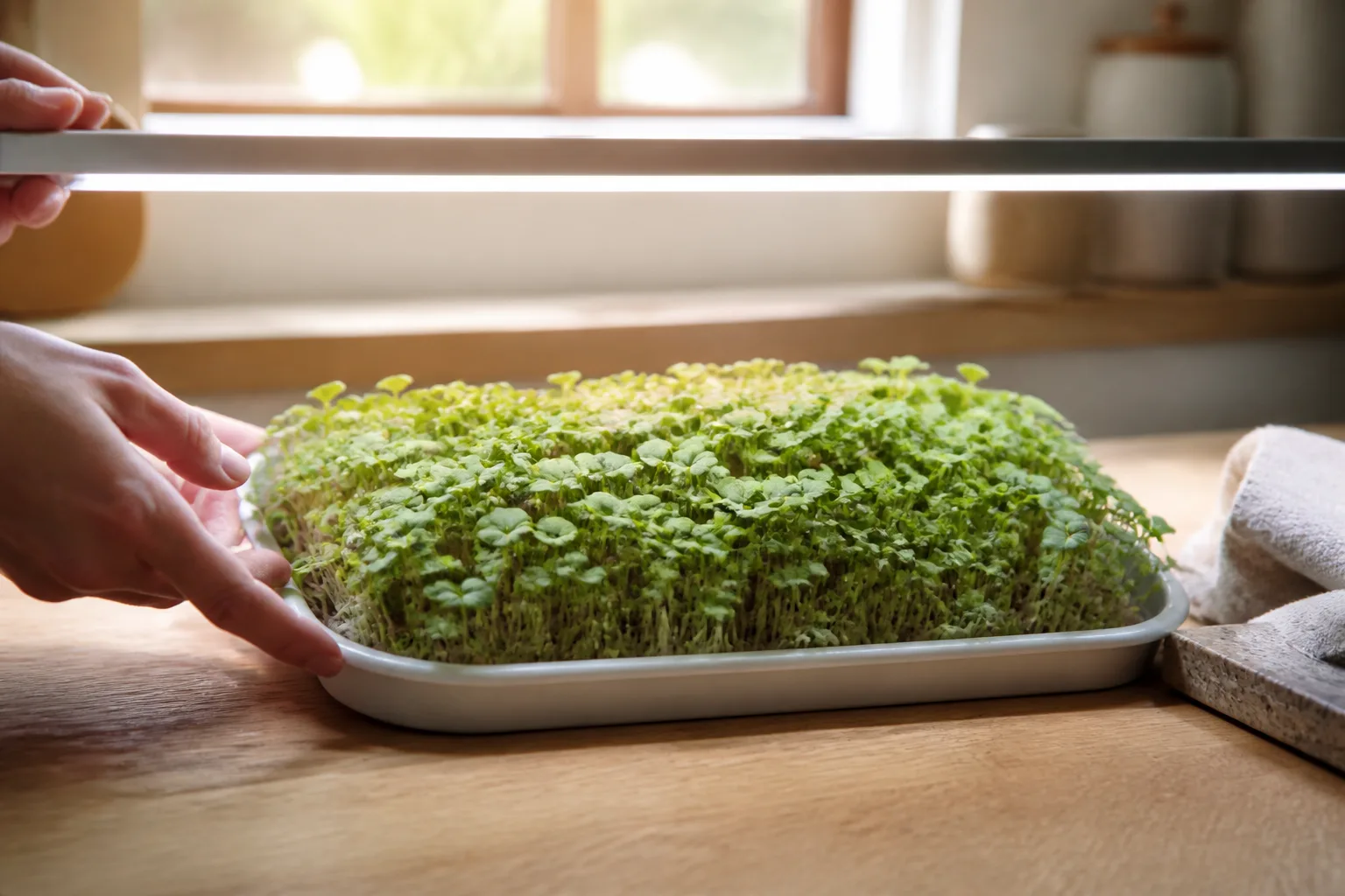 The Carbon Footprint of Growing Microgreens Indoors