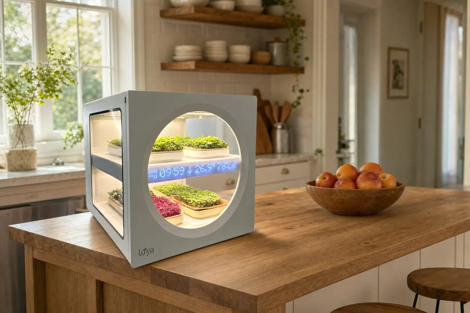A household kitchen with a Luya X-1